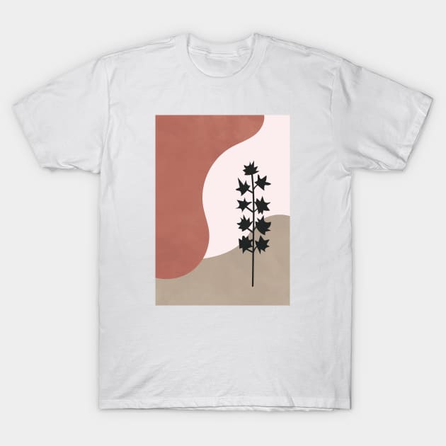 Neutral, Modern Gallery Wall Decor , Minimal, Scandinavian, Abstract, Botanical 2 T-Shirt by Colorable